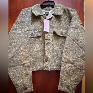 Wild Fable Olive Floral Jacket